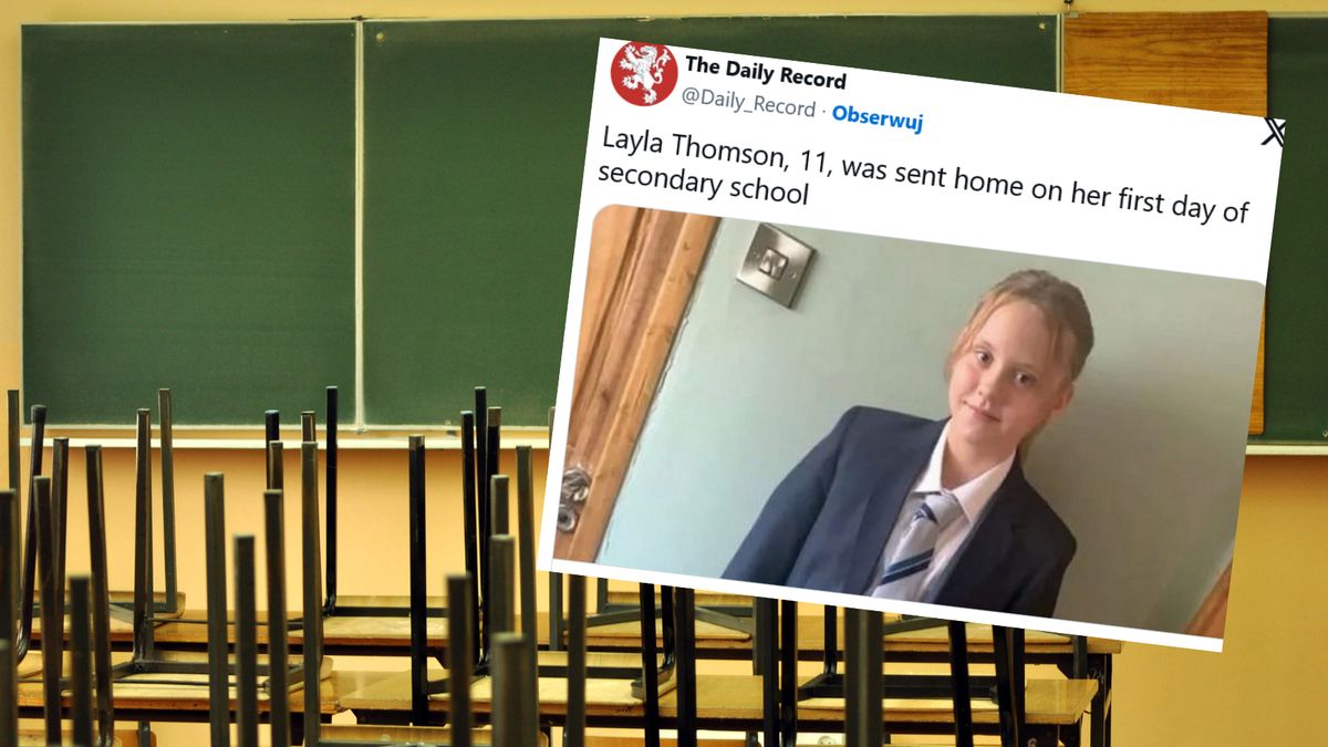 11-letnia Layla Thomson odesłana do domu przez niewłaściwe obuwie.