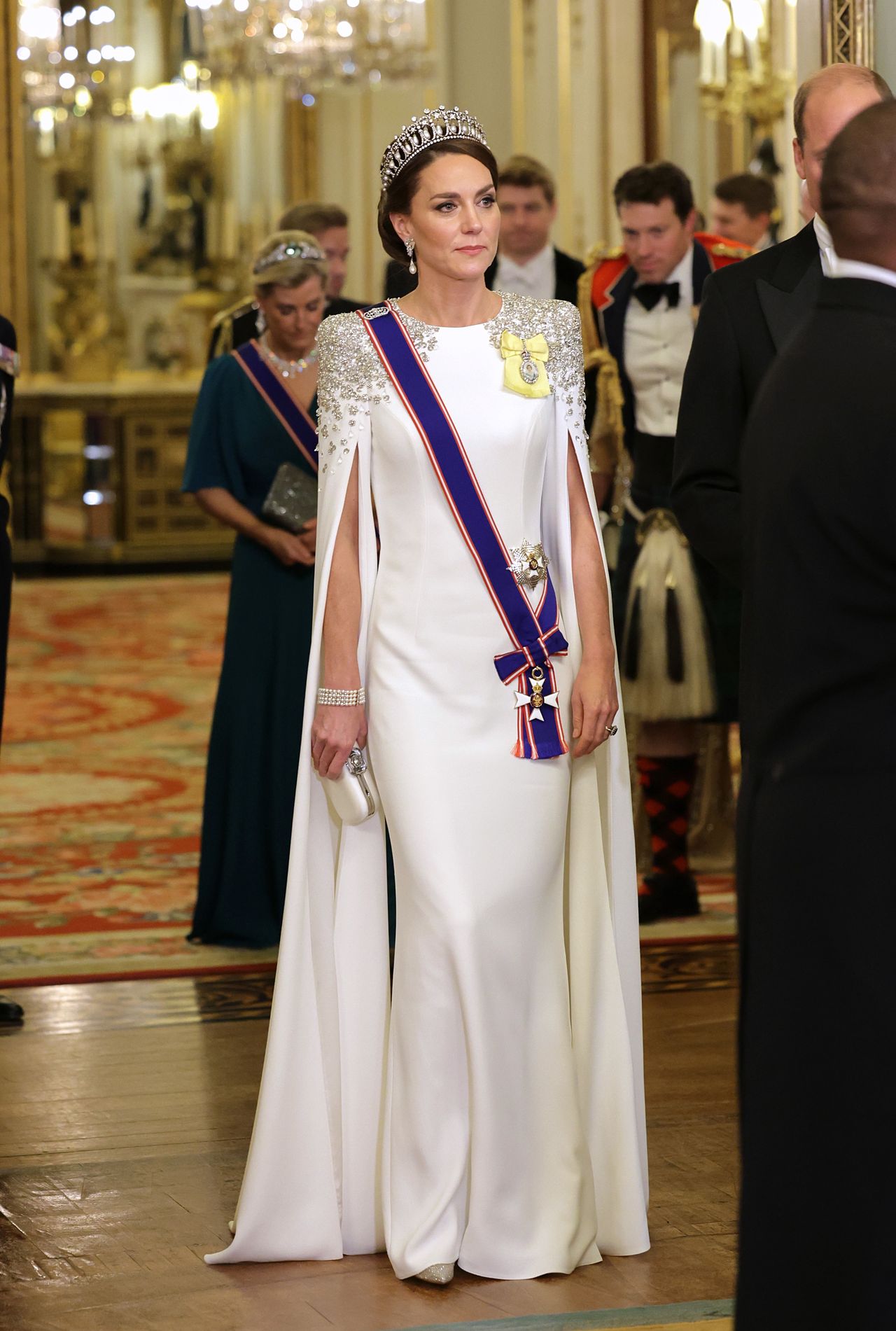 Duchess Kate at a banquet in Buckingham Palace