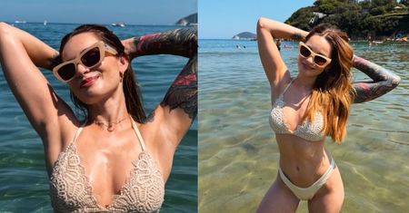 Ewelina Lisowska eksponuje DZIARY w ażurowym BIKINI. Jest forma? (FOTO)