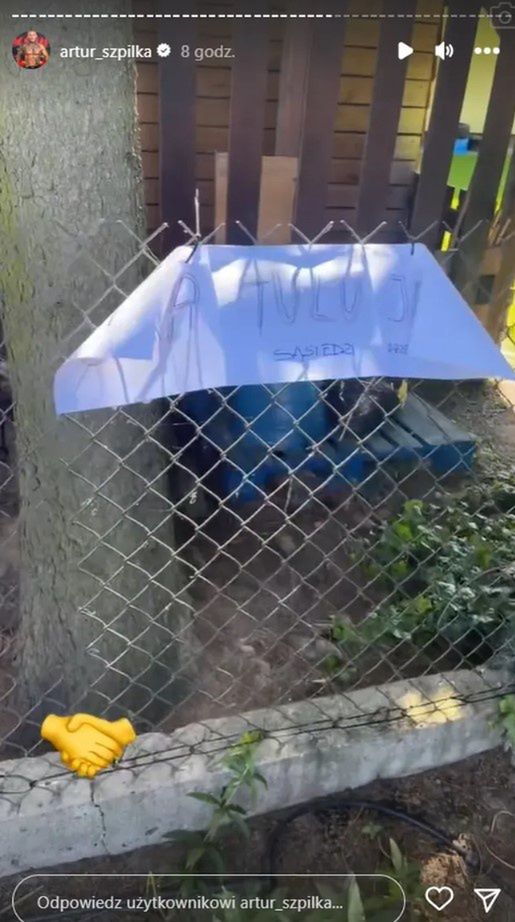 Szpilka pokazał wiadomość od sąsiadów