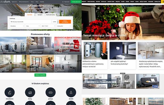OLX.pl na czele, Otodom.pl przed MuratorDom.pl (TOP10 stron o nieruchomościach)