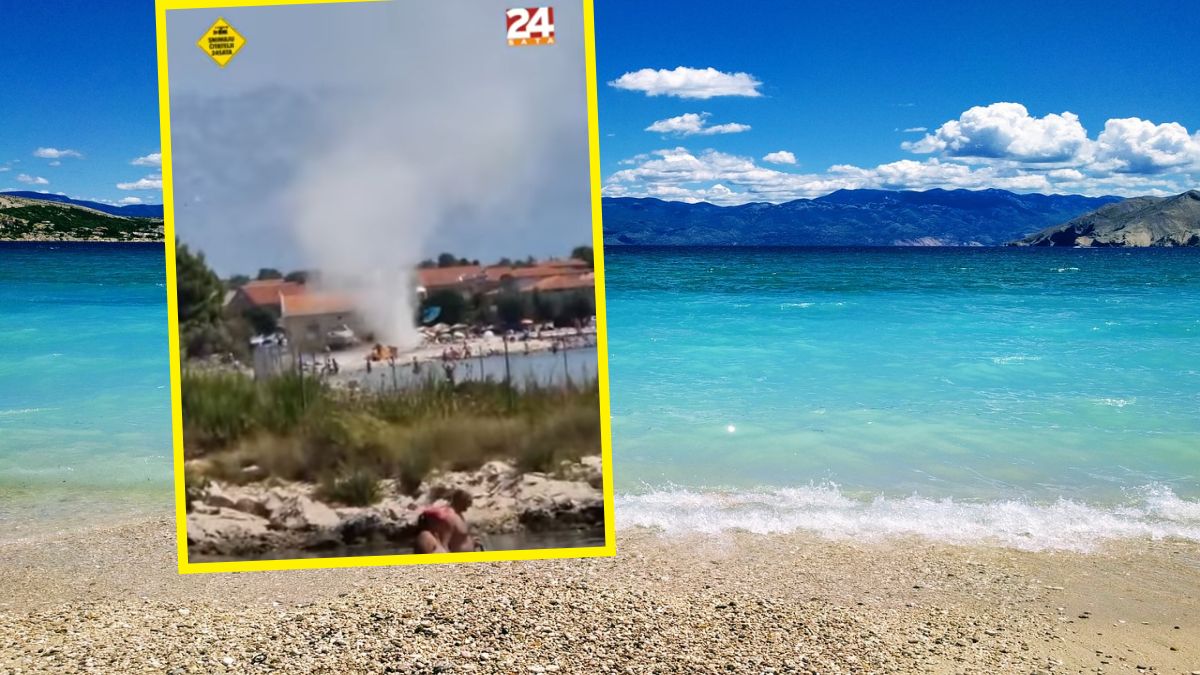 Wir utworzył się na chorwackiej plaży