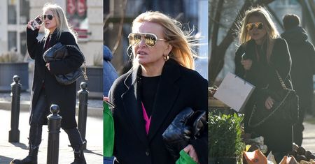 Wyposażona w torebkę za 30 tysięcy Monika Olejnik robi zakupy w osiedlowym warzywniaku (ZDJĘCIA)