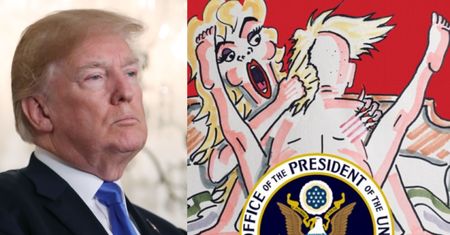 Jim Carrey kpi z Trumpa. Namalował prezydenta W ŁÓŻKU Z KOCHANKĄ! (FOTO)