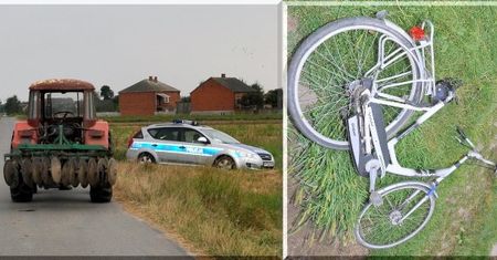 Kraśnik: Wjechała rowerem wprost pod ciągnik, którym kierował pijany kierowca