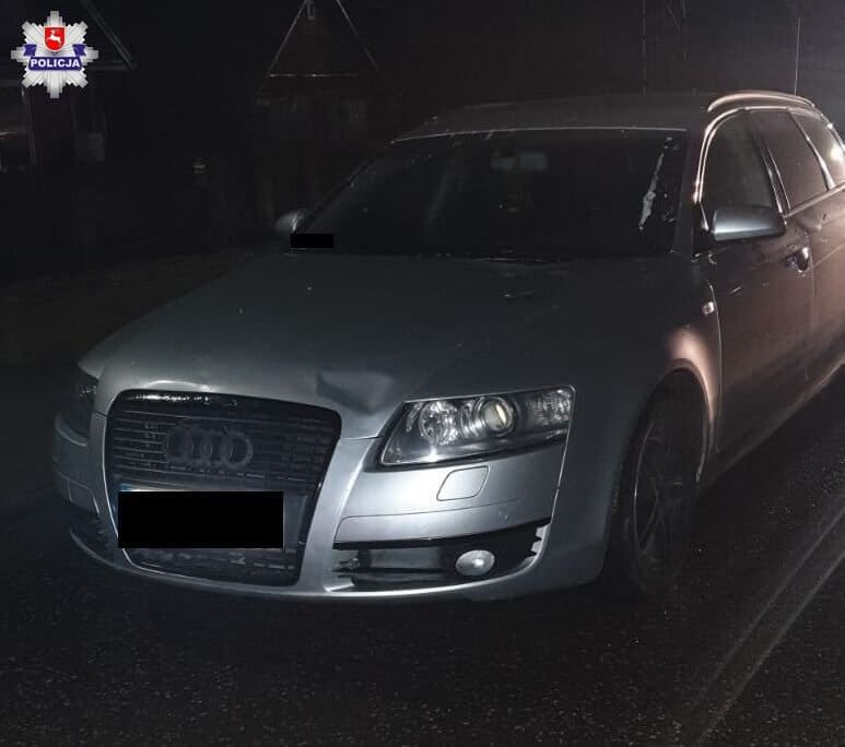 audi, wypadek, potrącenie