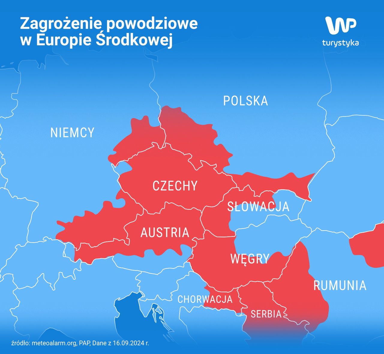 Mapa zagrożenia powodziowego w Europie 