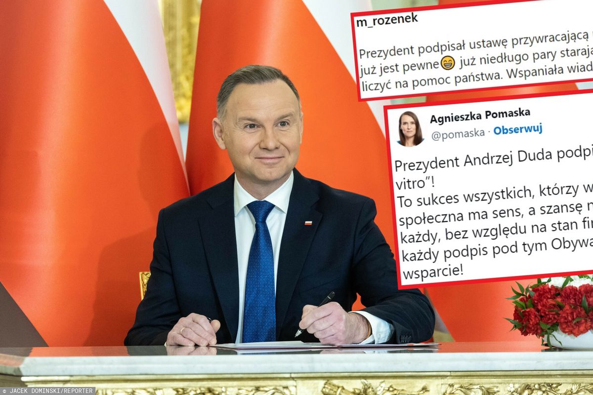 in vitro, Małgorzata Rozenek-Majdan, Andrzej Duda, agnieszka pomaska, barbara nowacka Sukces. Komentarze po decyzji prezydenta