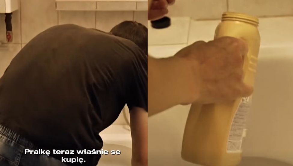 Jaruś Mergner robił pranie w łazience