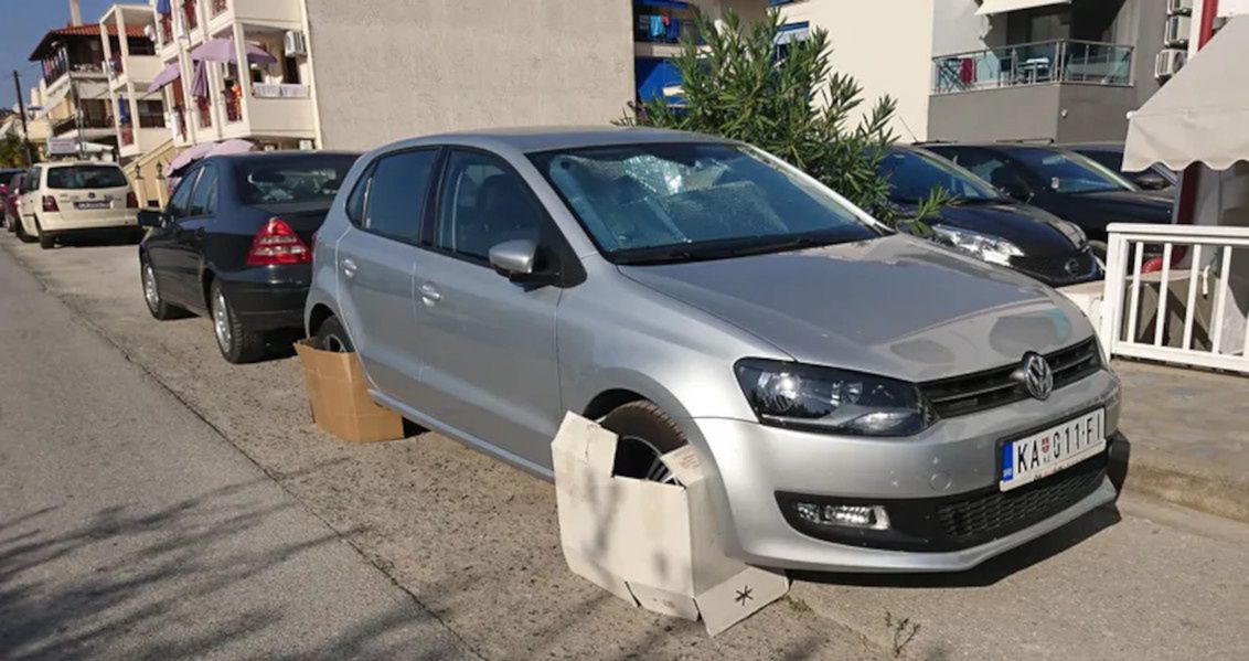 Drivers in southern Europe turn to cardboard to save tyres in heat