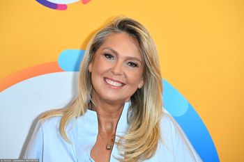 Elegancki, ciepły odcień brązu. Ewa Wachowicz wybrała camelowy kardigan