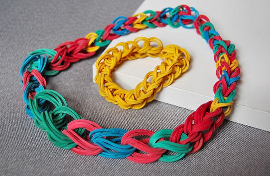 Rubber Band Necklace & Bracelet