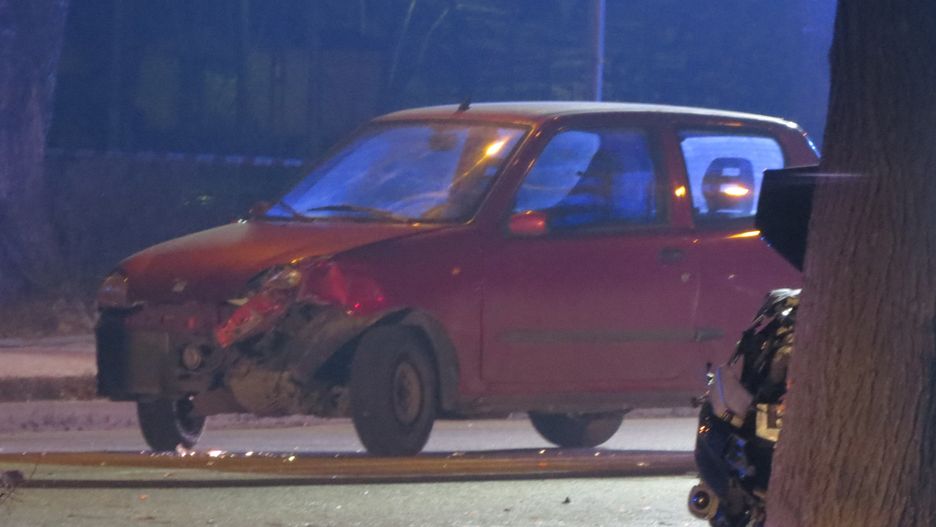 Seicento po kolizji z kolumną Beaty Szydło