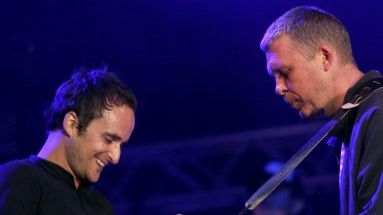 Lider Myslovitz Artur Rojek i lider grupy Raz Dwa Trzy Adam Nowak