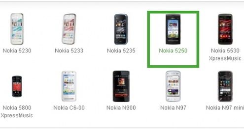 Nokia 5250 wyciekła w Ovi Store