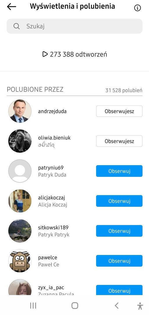 Andrzej Duda jest takim fanem Roxie Węgiel, że nawet obserwuje jej profil na Instagramie 