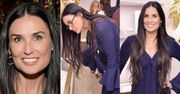 Przejęta Demi Moore kontempluje biżuterię na otwarciu sklepu