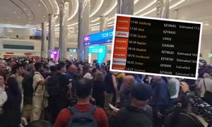 Chaos w Dubaju. Podróżni koczują w  terminalu, miasto opustoszało