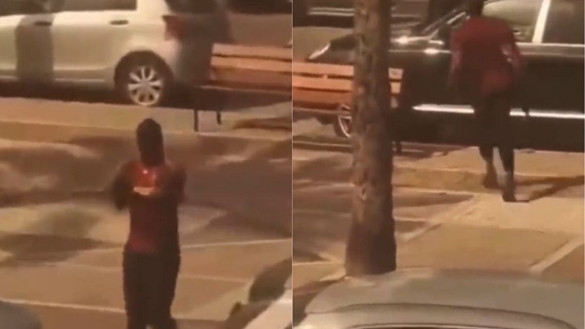 Szaleniec ganiał z bronią. 