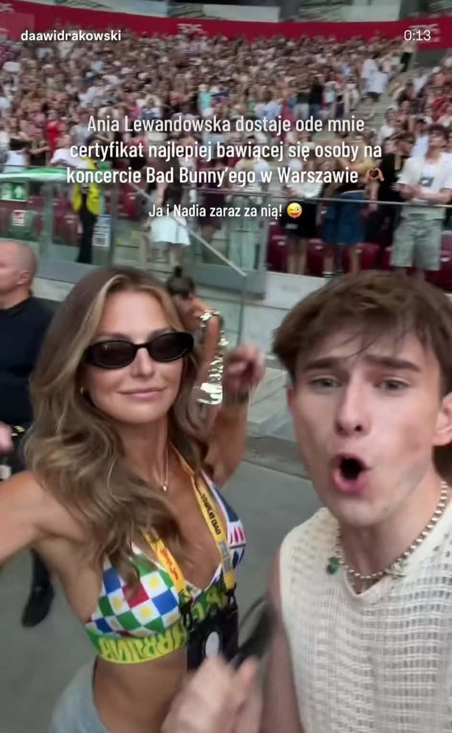 Anna Lewandowska na koncercie Bad Bunny'ego