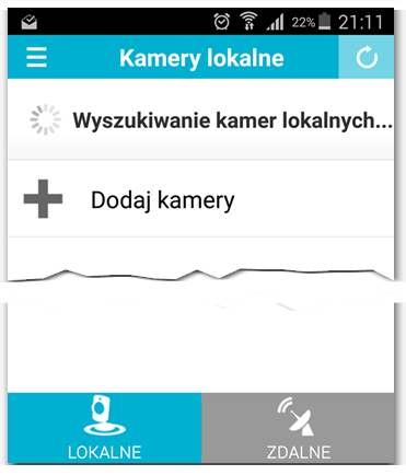 Screen programu AirLive na Androidzie