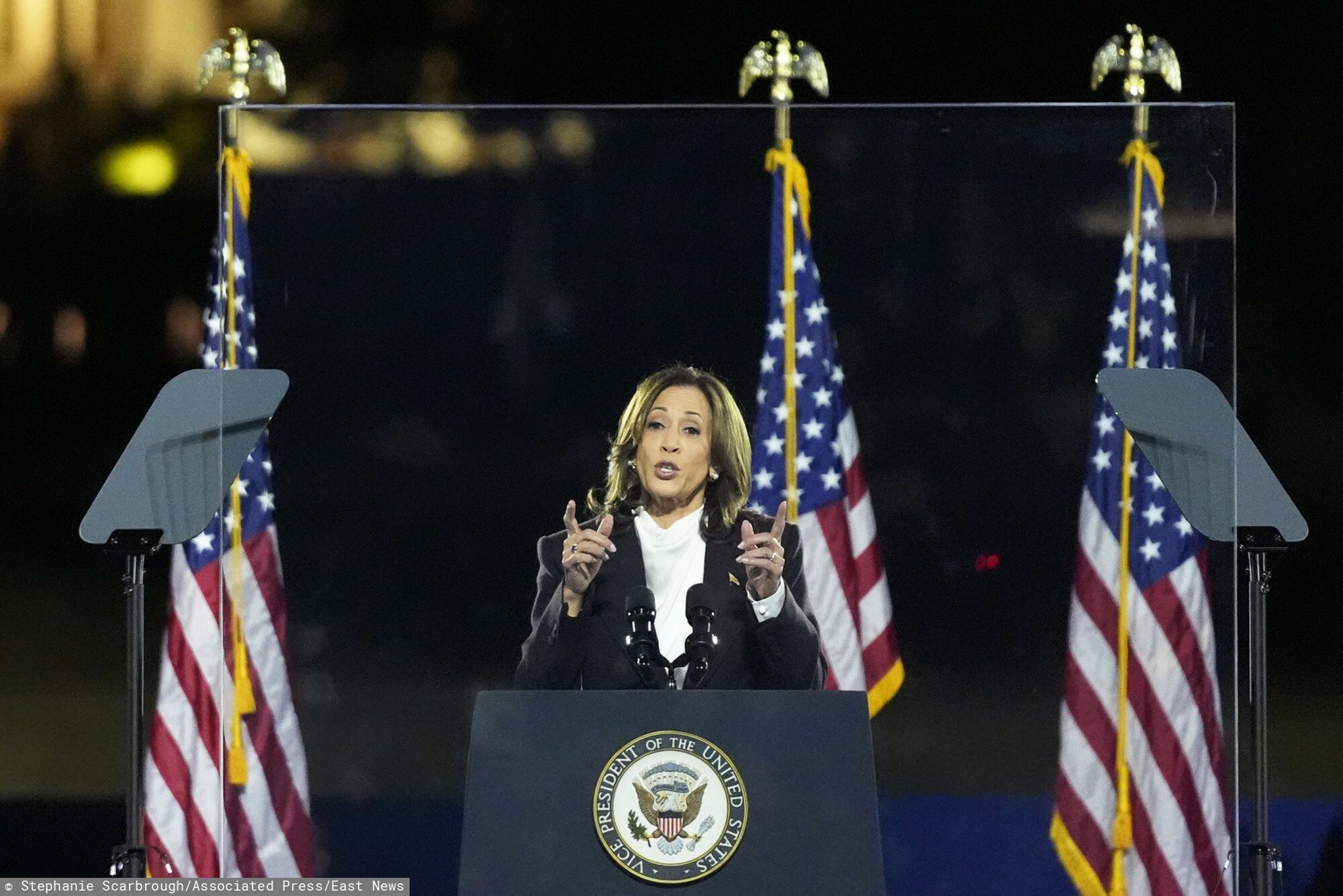 Temporary
Democratic presidential nominee Vice President Kamala Harris delivers remarks during a campaign event at the Ellipse near the White House in Washington, Tuesday, Oct. 29, 2024. (AP Photo/Stephanie Scarbrough)
Stephanie Scarbrough