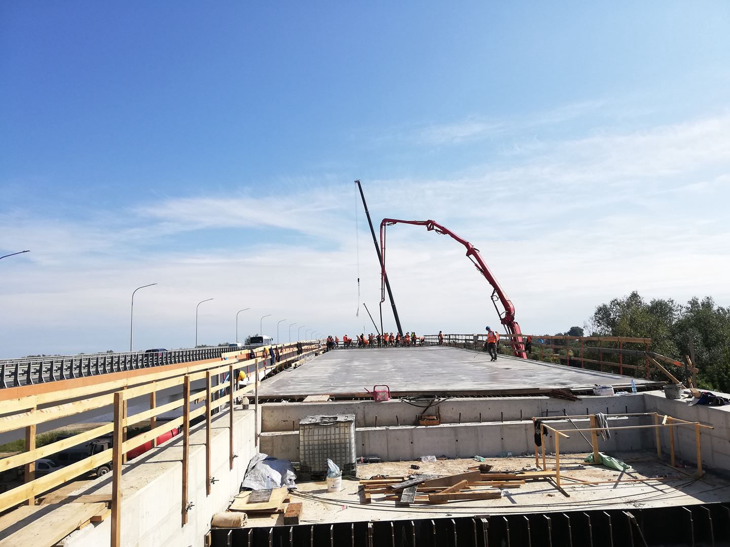 Budowa mostu na Wiśle w Sandomierzu