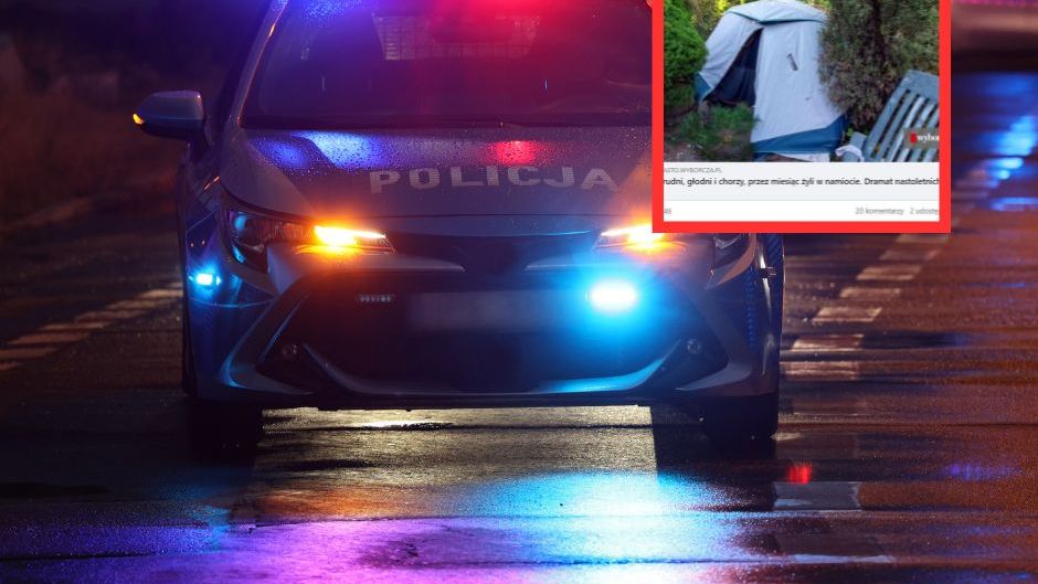 15-latek i 17-latek ponad spędzili w namiocie. W placówkach opiekuńczych nie ma dla nich miejsc