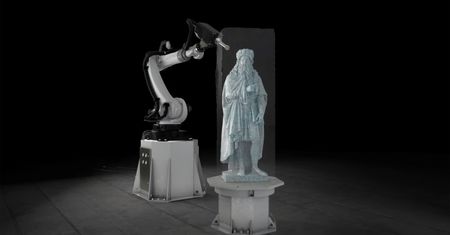 Robot rzeźbiarz. Obrabia marmur niczym Michał Anioł