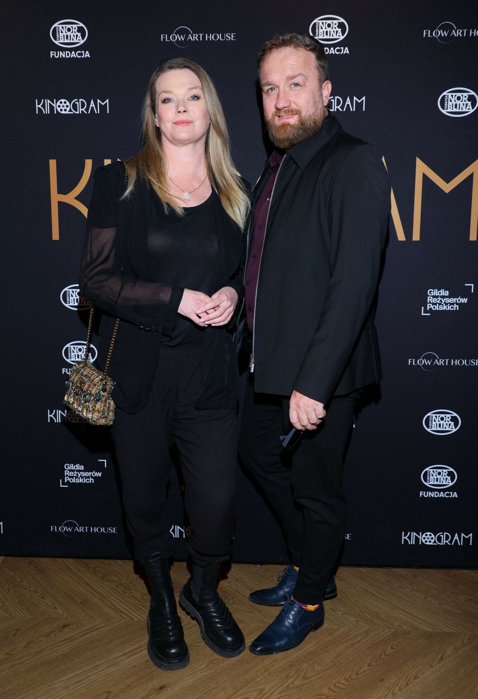 Tamara Arciuch i Bartłomiej Kasprzykowski na premierze "Pani Basi"
