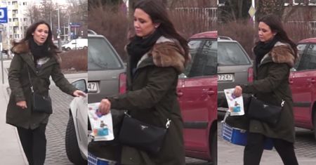 Kinga Rusin z kotem u weterynarza