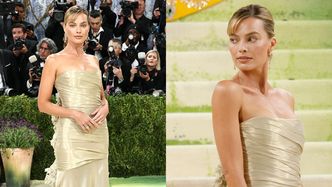 Olśniewająca Margot Robbie zamiata kamienny dywan Met Gali złotą suknią Chanel. Powstawała ponad MIESIĄC (ZDJĘCIA)