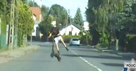 Niebezpieczna jazda hulajnogą elektryczną. 16-latek stanie przed sądem rodzinnym! [VIDEO]