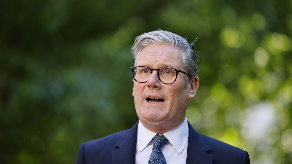 Keir Starmer, UK prime minister, during a business reception on the sidelines of the UK-EU summit, at Downing Street in London, UK, on Monday, May 19, 2025. Prime Minister Keir Starmer heralded a deal to strengthen post-Brexit relations with the European Union after opposition politicians criticized a late climbdown by UK negotiators over fishing rights. Photographer: Tolga Akmen/EPA/Bloomberg via Getty Images