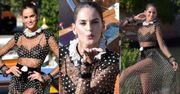 Izabel Goulart pląsa po przystani przybywając na festiwal w Wenecji w przezroczystej sukni