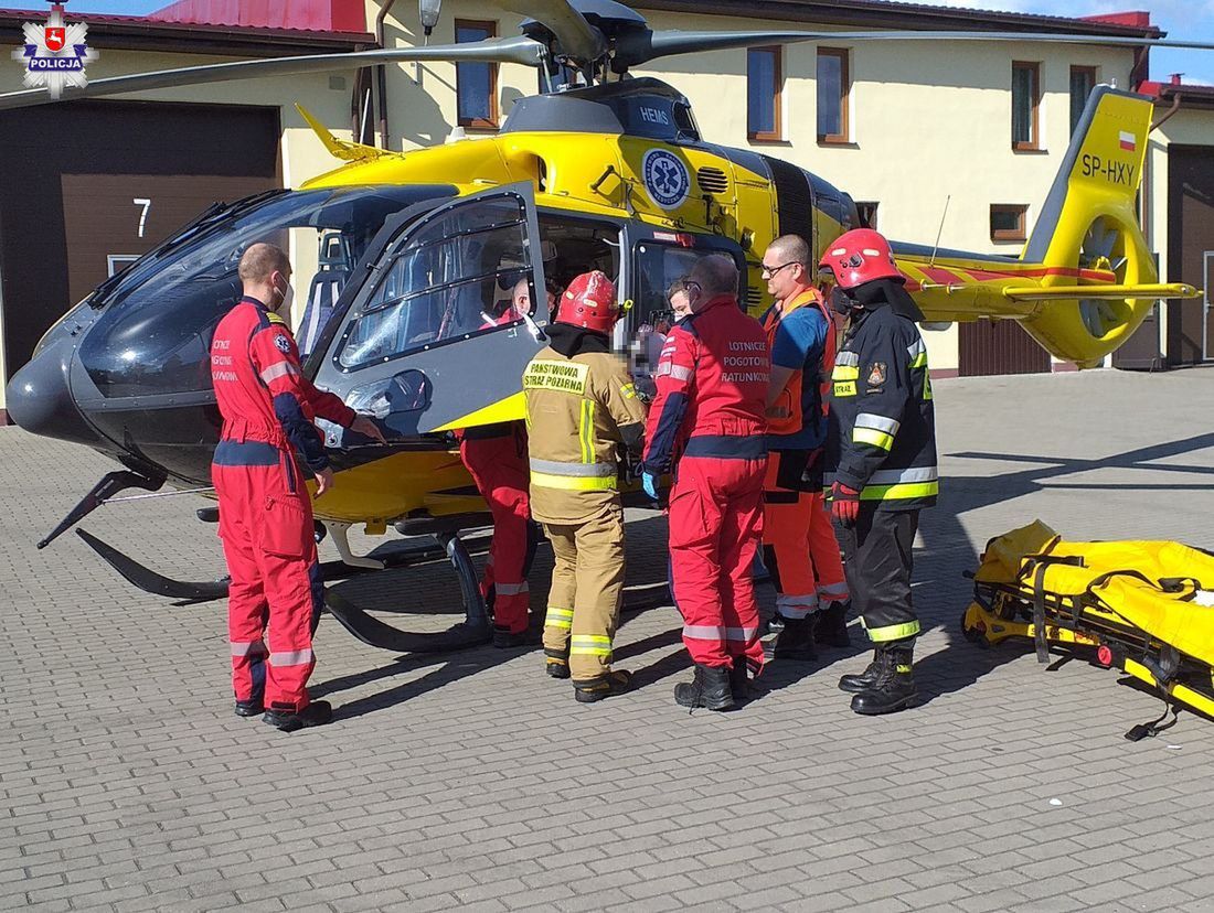 Dramat we Włodawie. Płonął mężczyzna. Nie udało się go uratować