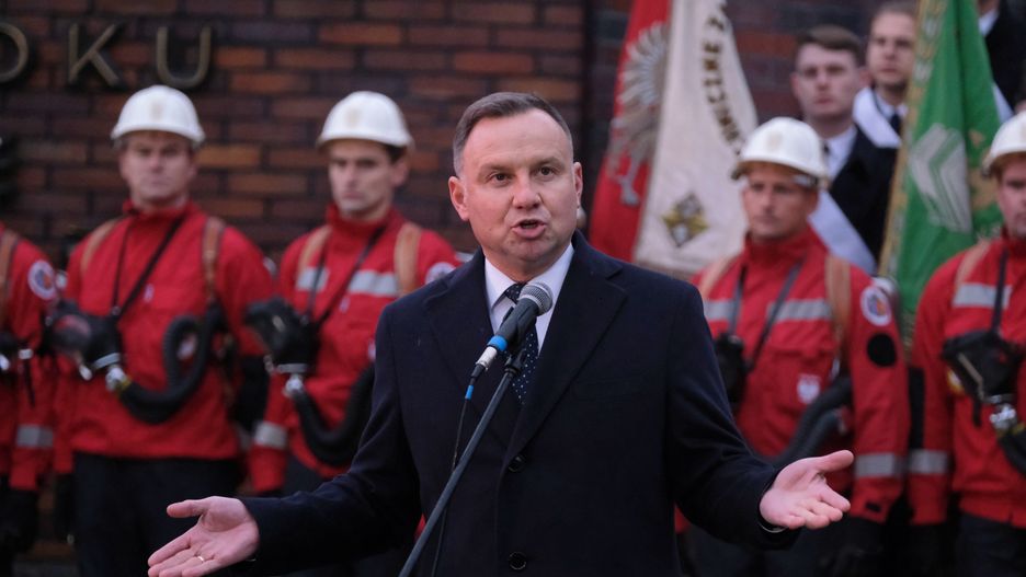 Andrzej Duda w kopalni Wujek. Mówił o "postkomunistycznym uwikłaniu" w Sądzie Najwyższym 