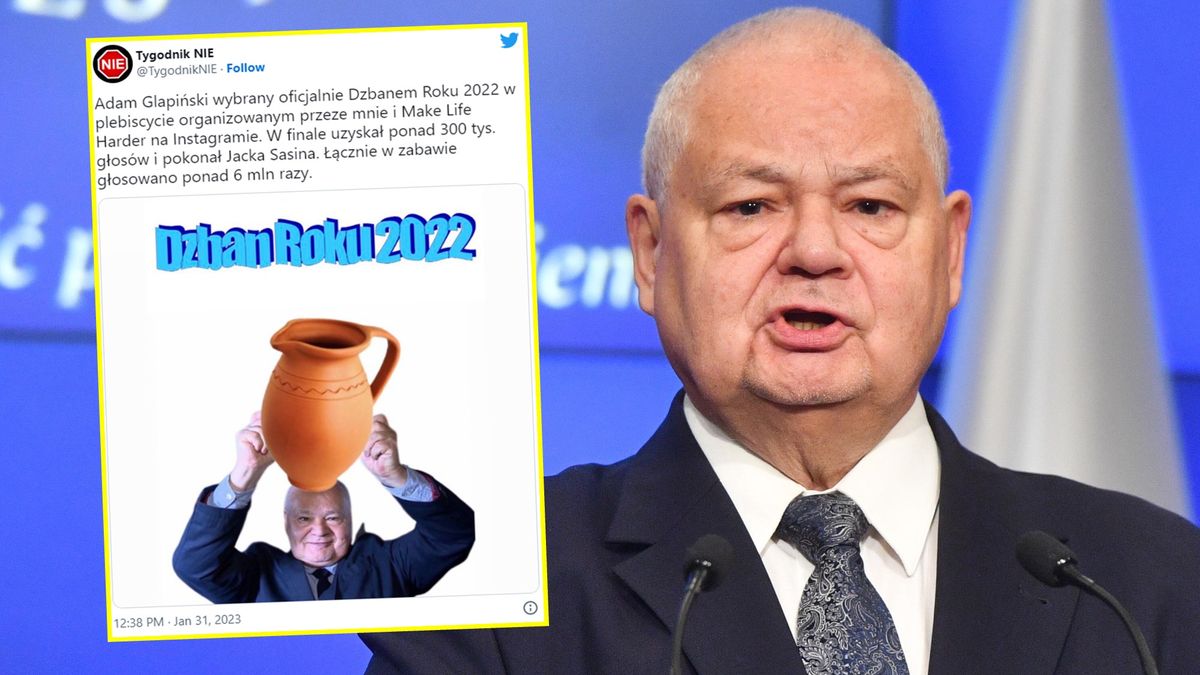 Adam Glapiński został "Dzbanem Roku"