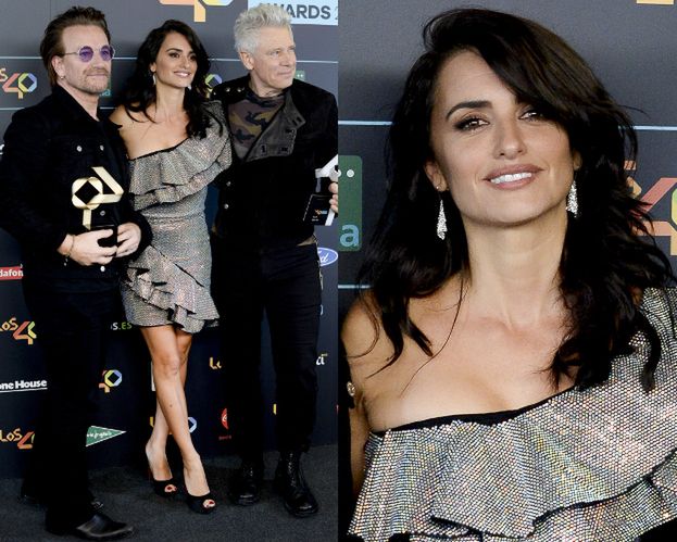 Penelope Cruz pozuje z Bono i basistą U2