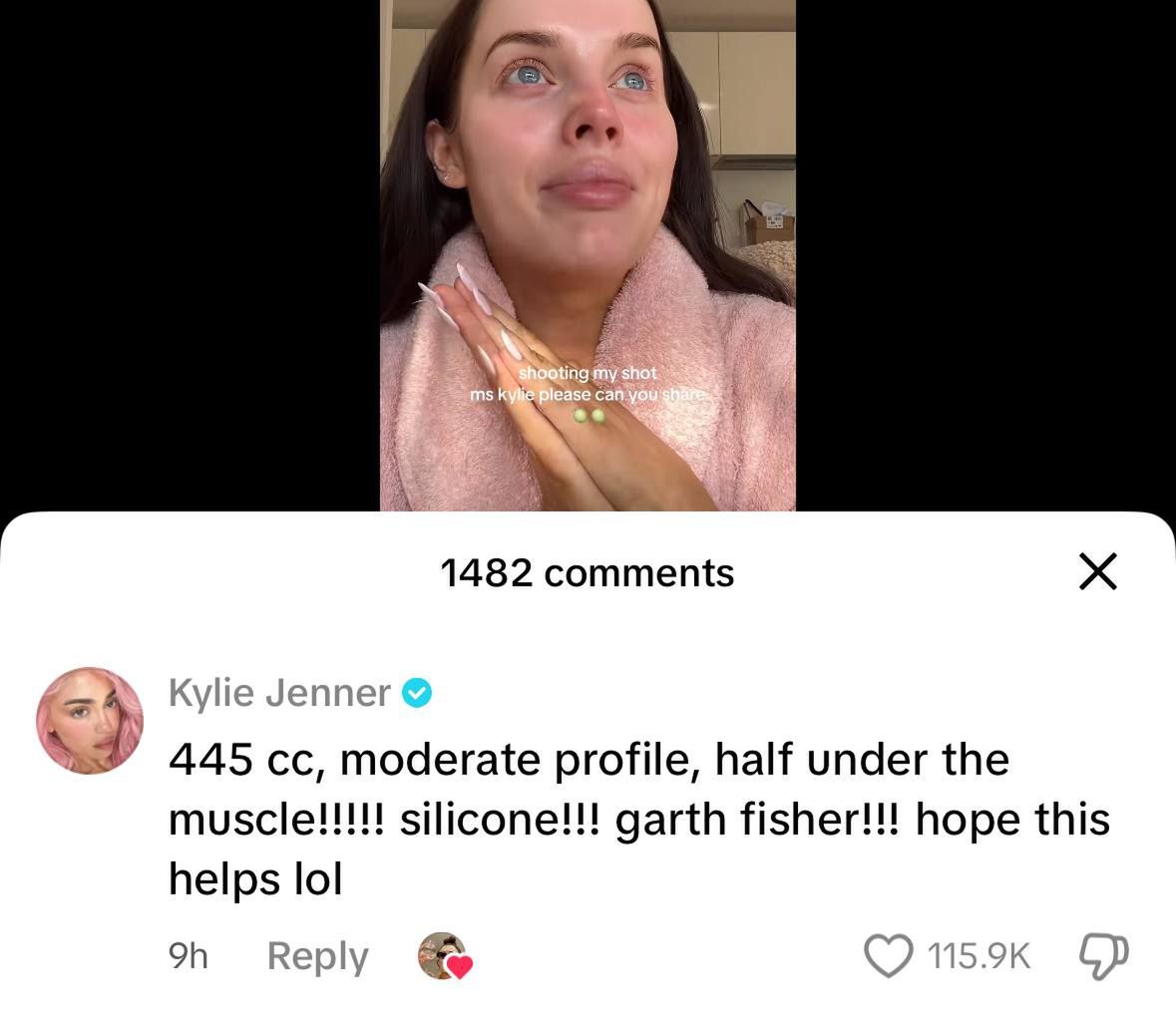 Kylie Jenner ujawnia szczegóły operacji powiększenia piersi