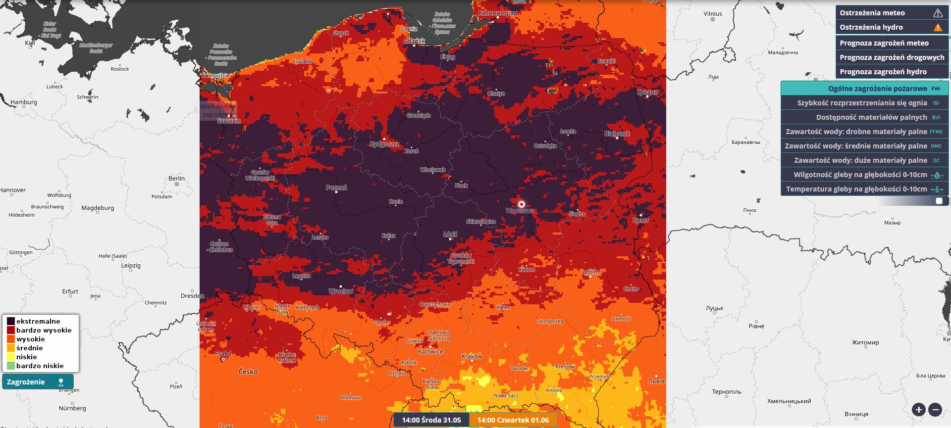 Zagrożenie pożarowe w Polsce