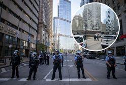 Policja pod Trump Tower. Niebezpieczna sytuacja w Chicago