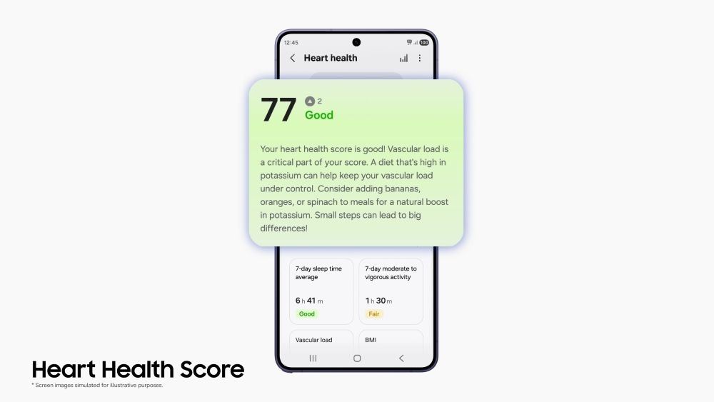 Heart Health Score w aplikacji Samsung Health