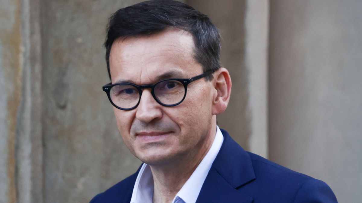Mateusz Morawiecki during his visit at Wawel Castle to commemorate late President Lech Kaczynski and his wife Maria Kaczynski, in Krakow, Poland on July 18, 2024. (Photo by Jakub Porzycki/NurPhoto via Getty Images)