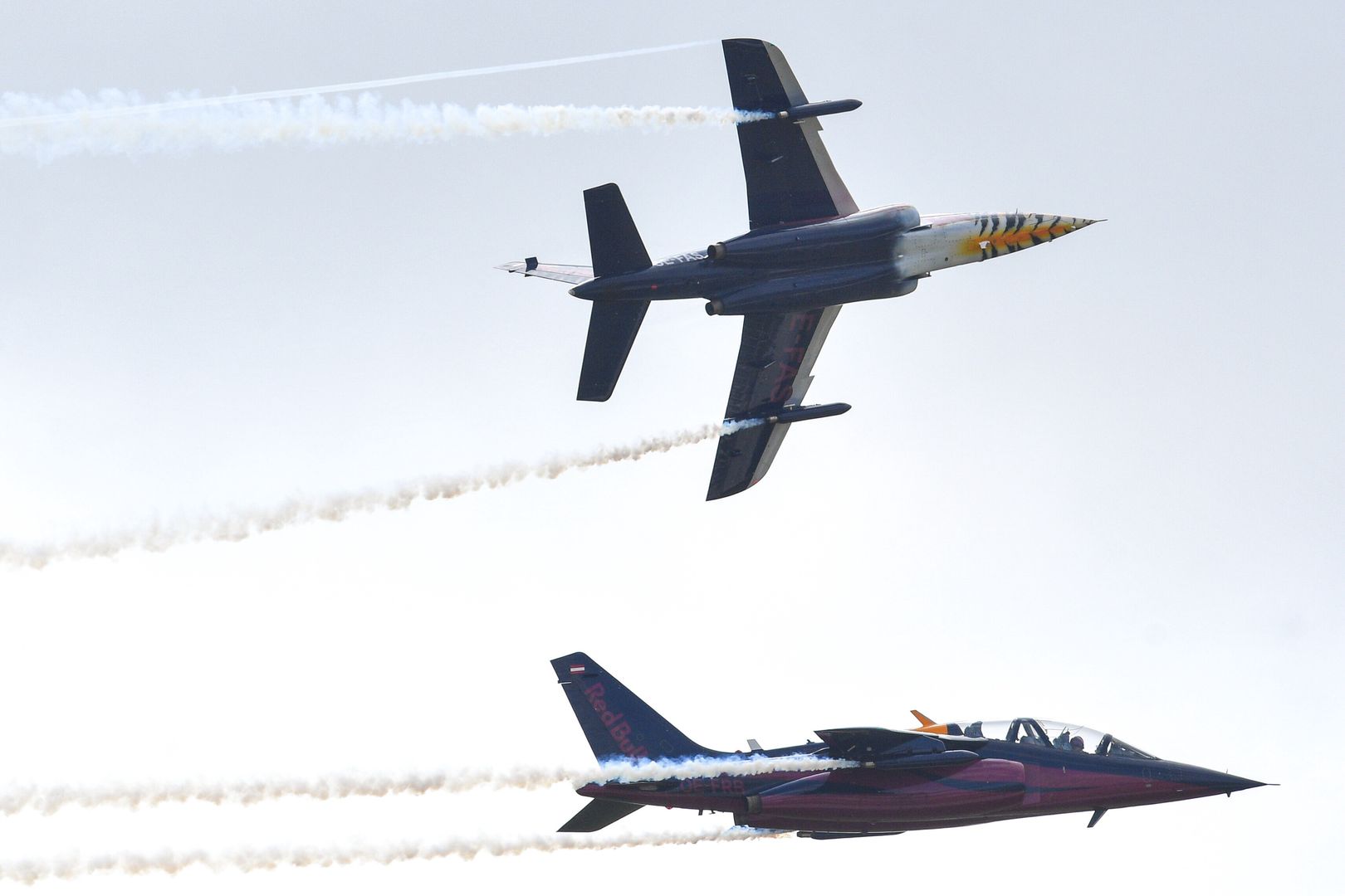 Pokaz samolotów Alpha Jet
podczas Radom Air Show.
