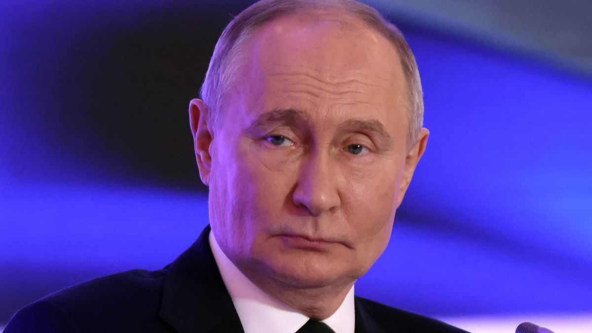 MOSCOW, RUSSIA - OCTOBER 29: (RUSSIA OUT) Russian President Vladimir Putin reacts during the 13th Congress of the Federation of Independent Trade Unions of Russia, October 29, 2024, in Moscow, Russia. Putin visited a congress of national trade unions. (Photo by Contributor/Getty Images)