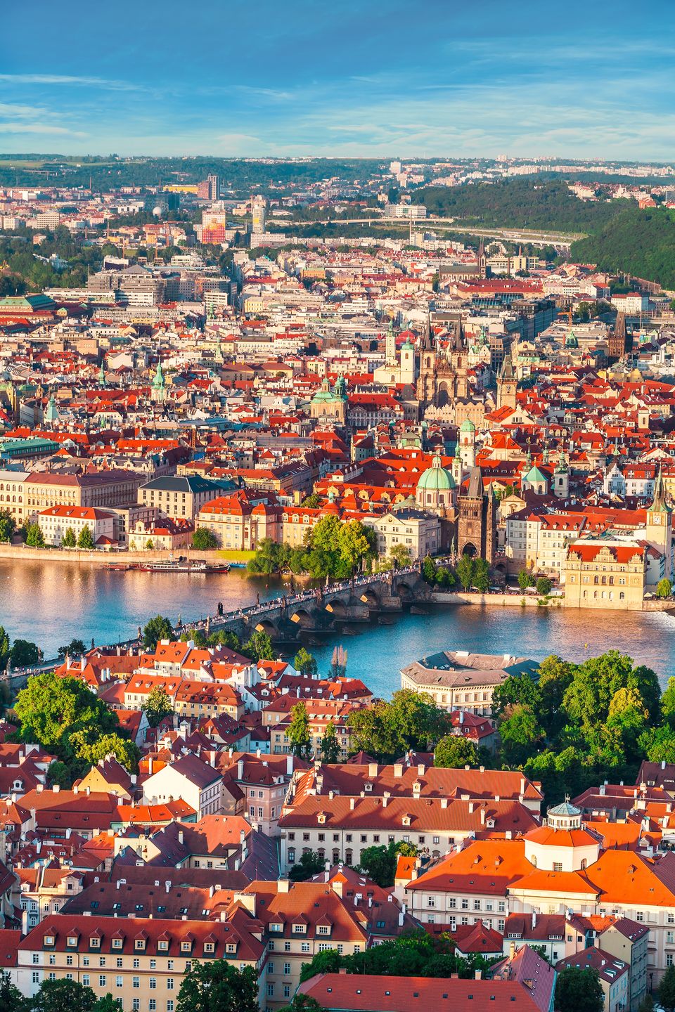 Widok ze wzgórza Petřín