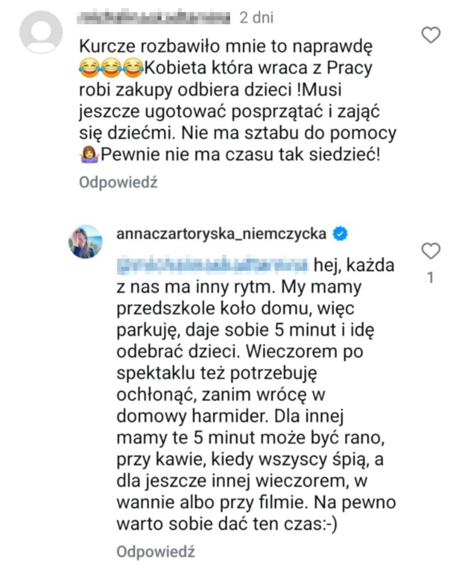Anna Czartoryska wdała się w dyskusję z internautami