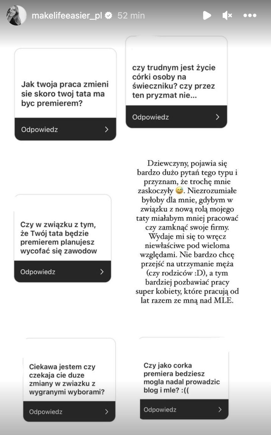 Kasia Tusk odpowiedziała internautą 