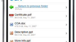 Klient Box.net dla iPhone'a i iPoda Touch 1